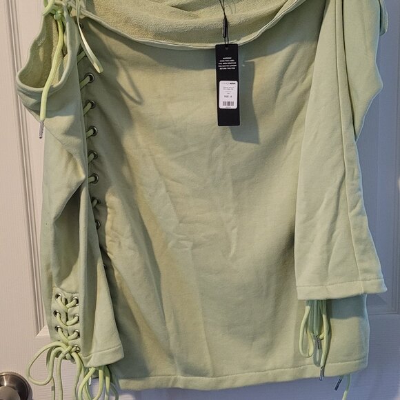 Tatiana Lace Up Mini Dress Set - Lime - 1XL - Picture 8 of 8